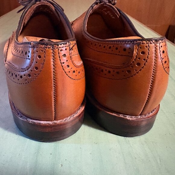Mens Allen Edmonds 9647 Stuttgart Wing Tip Walnut Oxford Shoes Size 11 D main image 7
